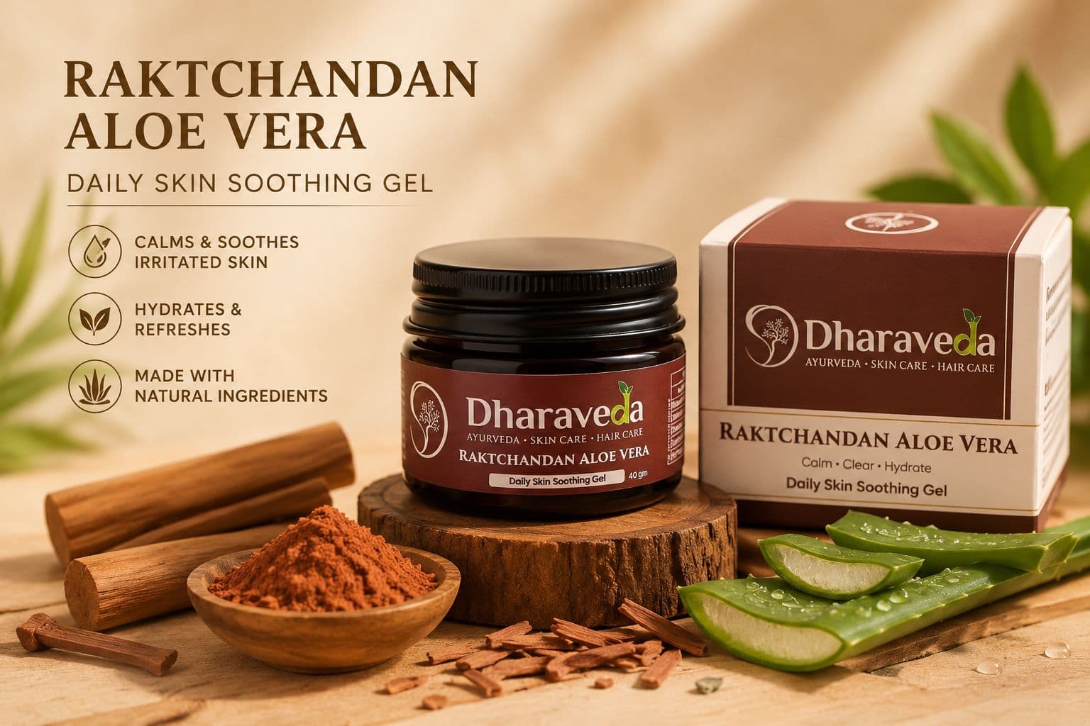 Dharaveda Raktchandan Aloe Vera Gel